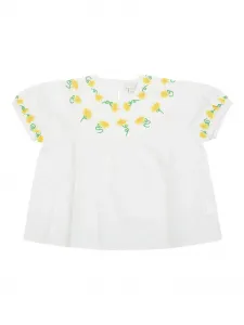Блузка с вышивкой Stella Mccartney Kids, белый