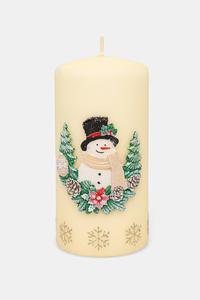 Декоративная свеча 7 х 7 х 14 см Affek Design, бежевый