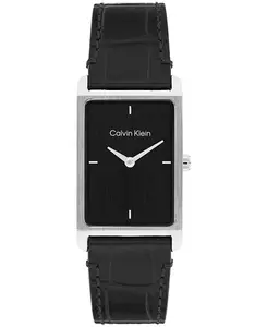 Элегантные мужские часы с черным кожаным ремешком, 24 мм Calvin Klein, black