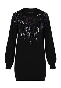 Вязаное платье faina Knitted dress, черный