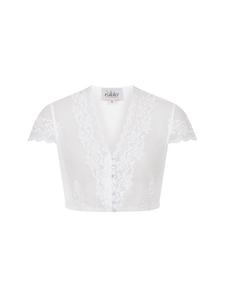 Белая блузка в стиле дирндль с короткими рукавами Tabea Nübler