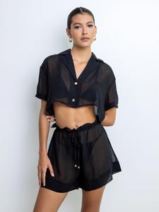 Свободные плиссированные брюки La Michaux SOFIA, черный