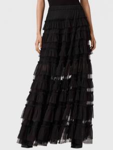 Юбка макси Aude с рюшами AllSaints, Black