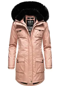 Зимнее пальто Navahoo "Tiniis", парка со съемным капюшоном и дополнительной сумкой для покупок, розовый
