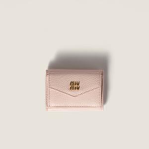 Маленький кожаный кошелек MIU MIU, розовый
