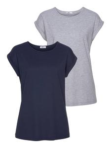 Футболка в пестрый серый, темно-синий цвет FLASHLIGHTS