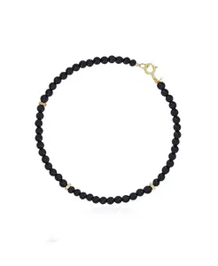 Браслет из круглых бусин оникса, золото 14 карат The Lovery, onyx