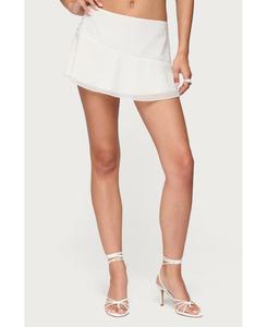 Женская мини-юбка Iona из шифона с оборками Edikted, White