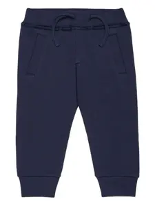 Хлопковые спортивные брюки с принтом иконок DSQUARED2 KIDS, синий
