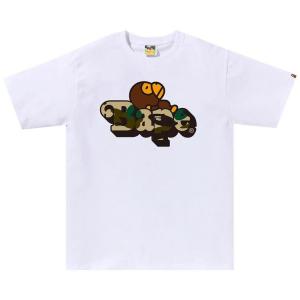 Футболка BAPE 1st Camo Milo On BAPE Tee, White/Yellow