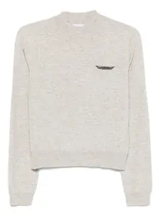 Свитер с круглым вырезом Brunello Cucinelli, серый