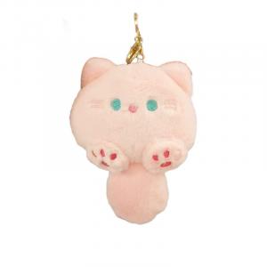 Нишевая пищащая плюшевая подвеска в виде котенка высотой 14см OLOEY, розовый