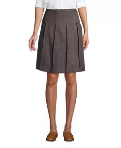 Женская юбка со складками до колена Lands' End, серый