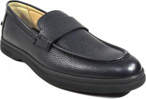 Мужские лоферы Baldinini из мягкой кожи темно-синего цвета