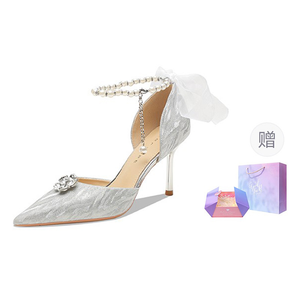 Ainer-cat Ainer cat Slim Heel High Heels 8cm Women's Silver