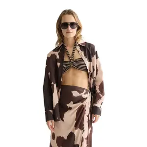 Рубашка с длинным рукавом из льна Scotch & Soda U9B01330T, коричневый