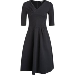 EMPORIO ARMANI Длинное платье с рукавами женское черное