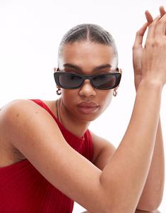 & Other Stories Тонкие прямоугольные солнцезащитные очки черного цвета