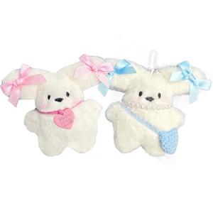 FKOFR Плюшевый кулон с собакой в синем бантике, высота 10,5 см