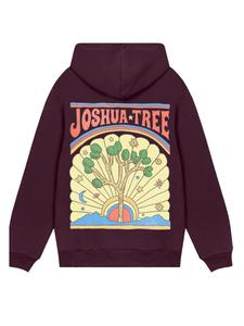 Толстовка с капюшоном Джошуа-Три с изображением национальных парков США в бордовом цвете F4NT4STIC