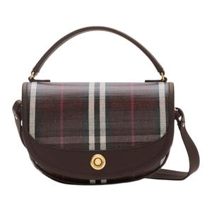 Burberry Хлопковая женская сумка через плечо персикового цвета