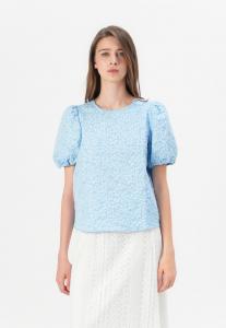 Блуза VILA VIMAYA O NECK , Kentucky Blue/Light Blue