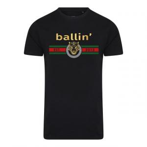 Стандартное восточное время футболка 2013 из нержавеющей стали с тигровыми линиями Ballin, черный