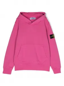 Худи с нашивкой Compass Stone Island Junior, розовый