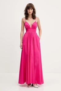 Хлопковое платье Hugo, розовый