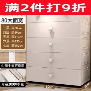 Quanu Комод для детской из пластика, 5 ящиков, органайзер для игрушек и вещей