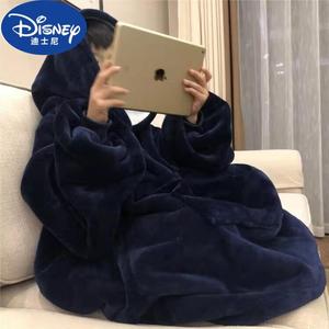Disney Плед-накидка с капюшоном, флис двухслойный утепленный, рост от 150 см (версия 185 см), цвет Navy Blue