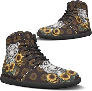 Женские походные кроссовки с узором «Огненная машина», спортивная обувь для активного отдыха, прогулок и бега по тропам Pugasmiru, Sunflower And Tiger