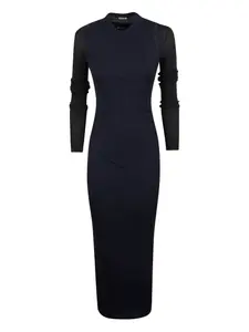 Макси-платье с длинными рукавами Jil Sander, синий