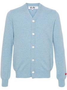 Comme Des Garçons Play шерстяной кардиган с нашивкой, синий