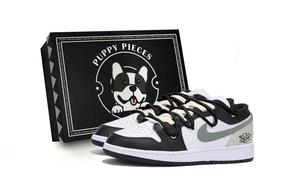 Детские баскетбольные кроссовки Air 1 с низким верхом и противоскользящим верхом для подростков Jordan, черный