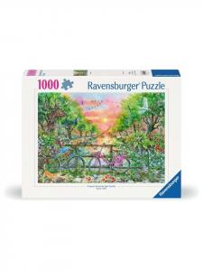 Пазл Ravensburger, 1000 деталей. Сказочные велосипеды в Амстердаме в красочном исполнении
