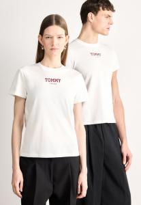 Футболка Tommy Jeans ESSENTIAL LOGO TEE UNISEX, Ecru/Off-White