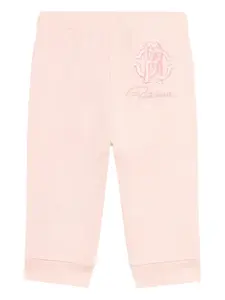 Спортивные брюки с вышитым логотипом Roberto Cavalli Junior, розовый