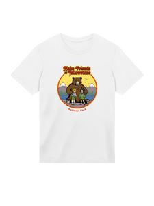 Футболка Национальные парки США заводят друзей в Йеллоустоуне белого цвета F4NT4STIC