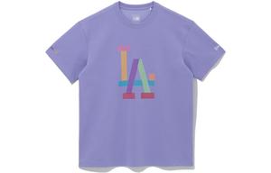 Футболка x bts x mlb dynamite los angeles dogers New Era, фиолетовый