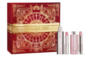 Новогодний лимитированный набор твердых духов Dio Lady: твердые духи Jasmine Orange 32g + 32g Dior, two-piece set: solid fragrance 3.2g+lip balm #001 розовый sous-ton frais