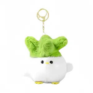 Креативная необычная кукла-брелок в виде птички с чесноком, плюшевая подвеска, высота 10,5 см DUOMIAOYOU, Garlic Bird[White]