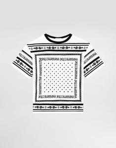 Футболка из джерси с принтом бандана Dolce&Gabbana, мультиколор