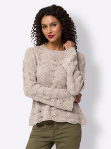 Heine Свитер 'Ajour' в бежевом цвете