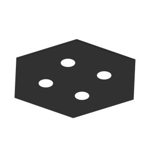 Потолочный светильник Lumicom, 55x65x4 см, черный глянцевый