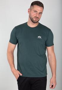 Футболка базовая SMALL LOGO Alpha Industries, цвет navy green