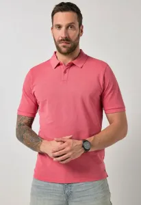 Винтажная рубашка-поло с коротким рукавом и текстурированной поверхностью Jp1880, Soft Red