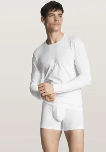 Рубашка CALIDA с длинными рукавами "Cotton Code", с круглым вырезом, белый