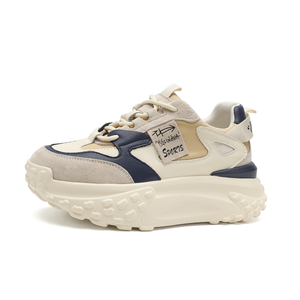 D:FUSE SCANDINAVIA D FUSE SCANDINAVIA износостойкие облегченные кроссовки на платформе с низким верхом Chunky для женщин бежевый белый синий