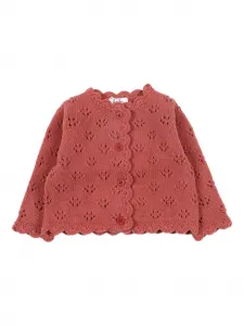 Кардиган из шерсти с волнистым подолом Il Gufo, красный